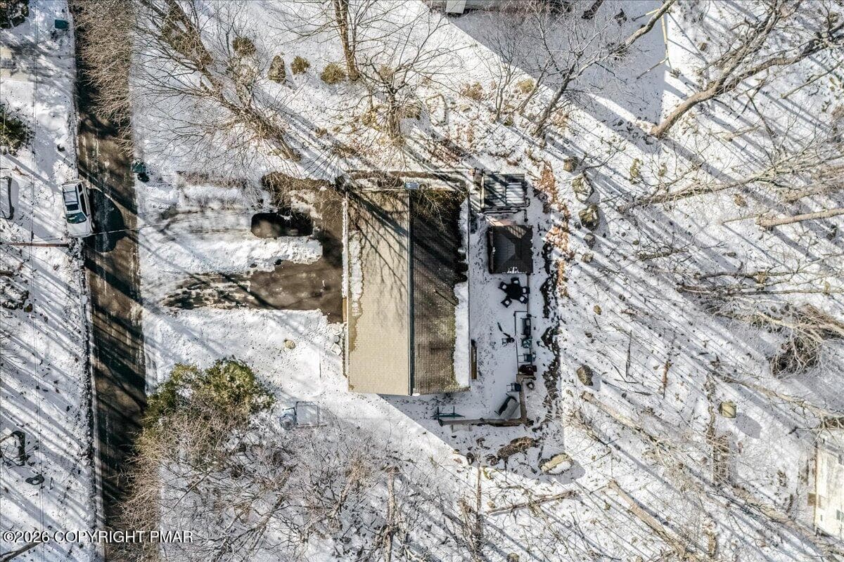 Aerial Home View - Winter - 2731 Bonnyview Lane, Tobyhanna, PA 18466, Tobyhanna