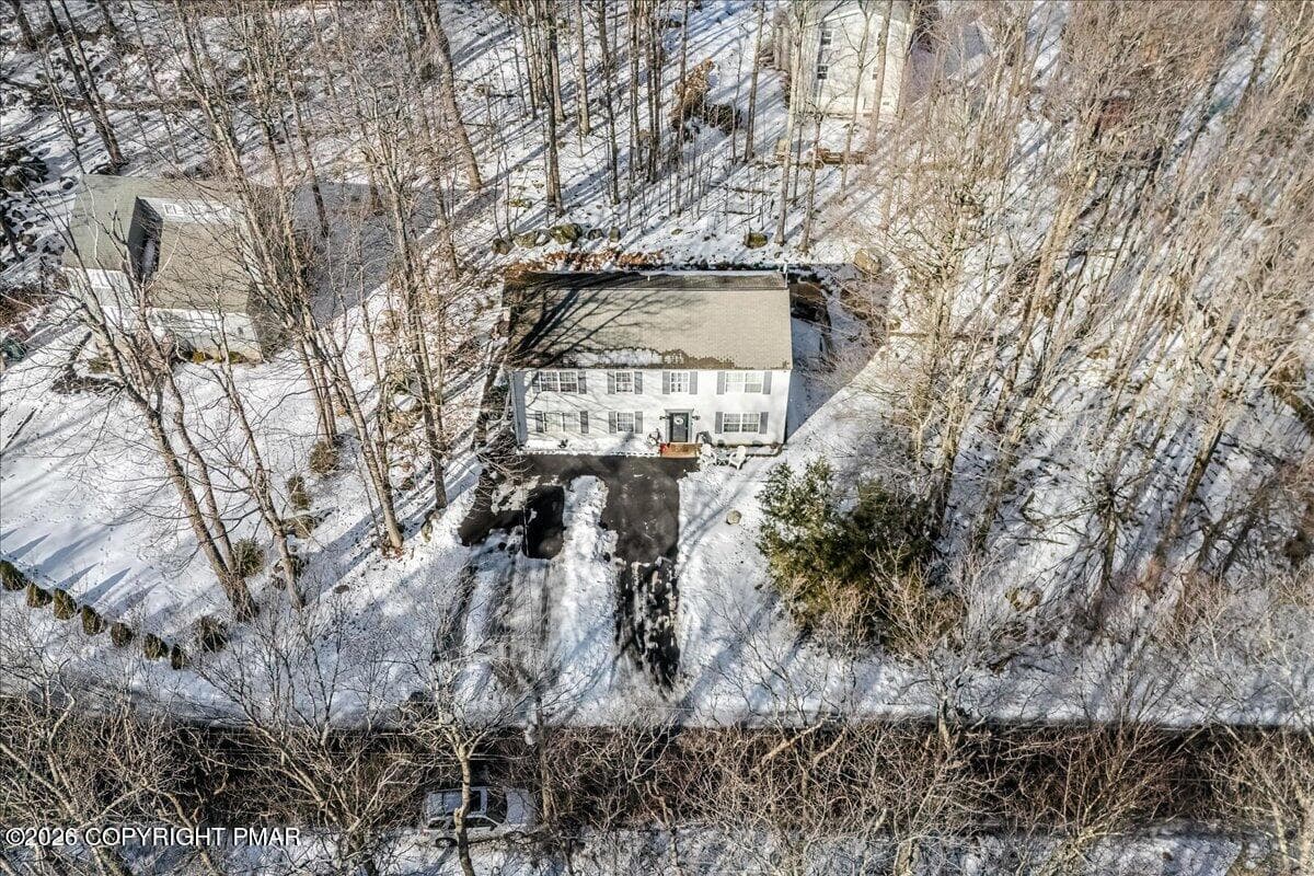 AerialHome View - Winter - 2731 Bonnyview Lane, Tobyhanna, PA 18466, Tobyhanna