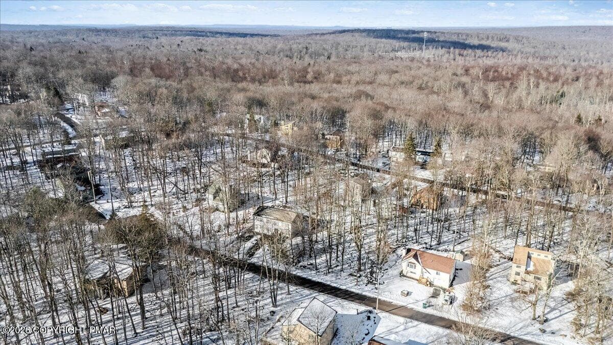 Aerial Neighborhood View - Winter - 2731 Bonnyview Lane, Tobyhanna, PA 18466, Tobyhanna