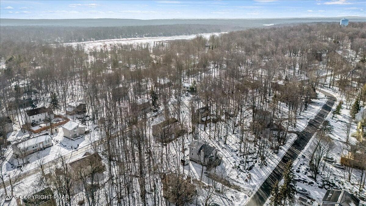Aerial Neighborhood View - Winter - 2731 Bonnyview Lane, Tobyhanna, PA 18466, Tobyhanna