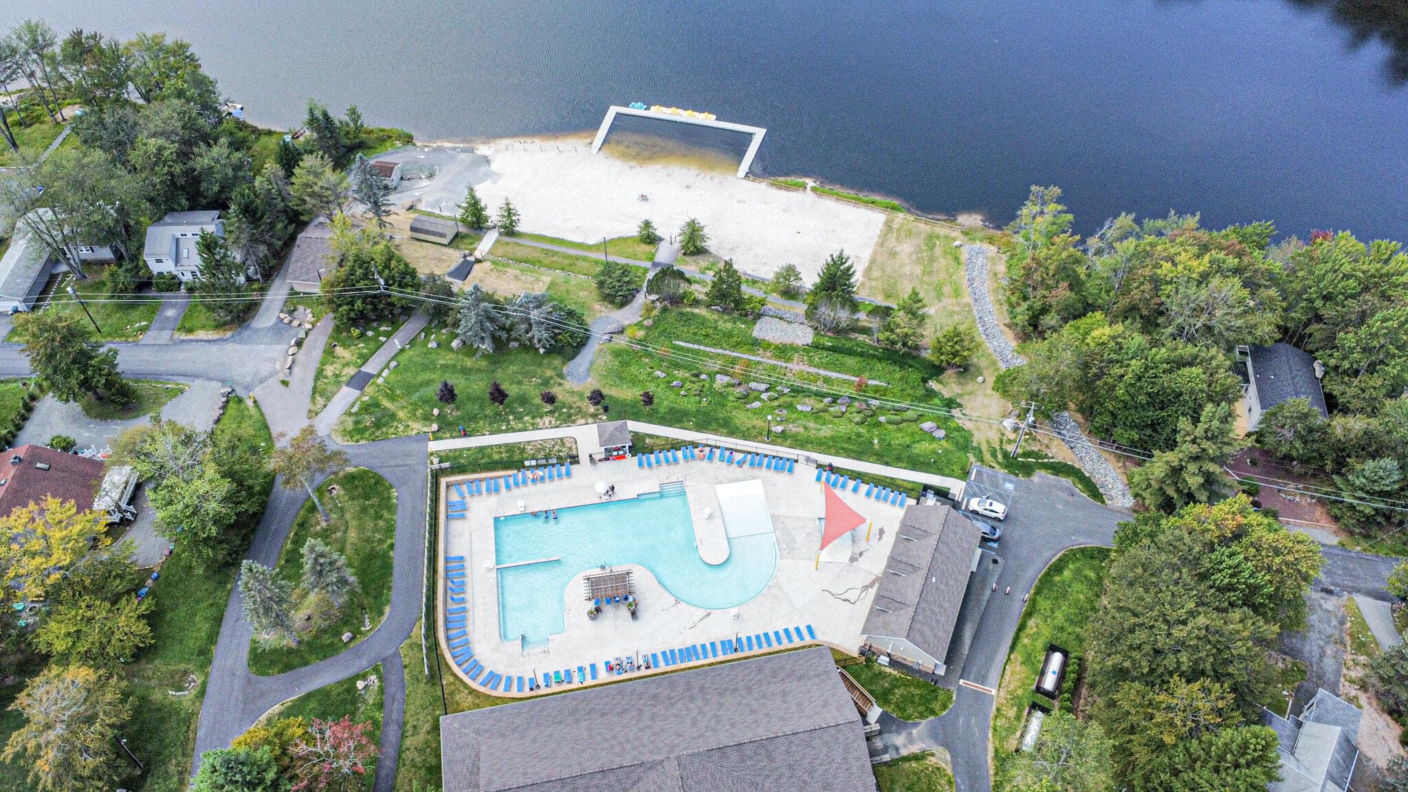 Outdoor Pool & Beach to Lake - 6435 Marvin Gardens, Tobyhanna, PA 18466, Tobyhanna