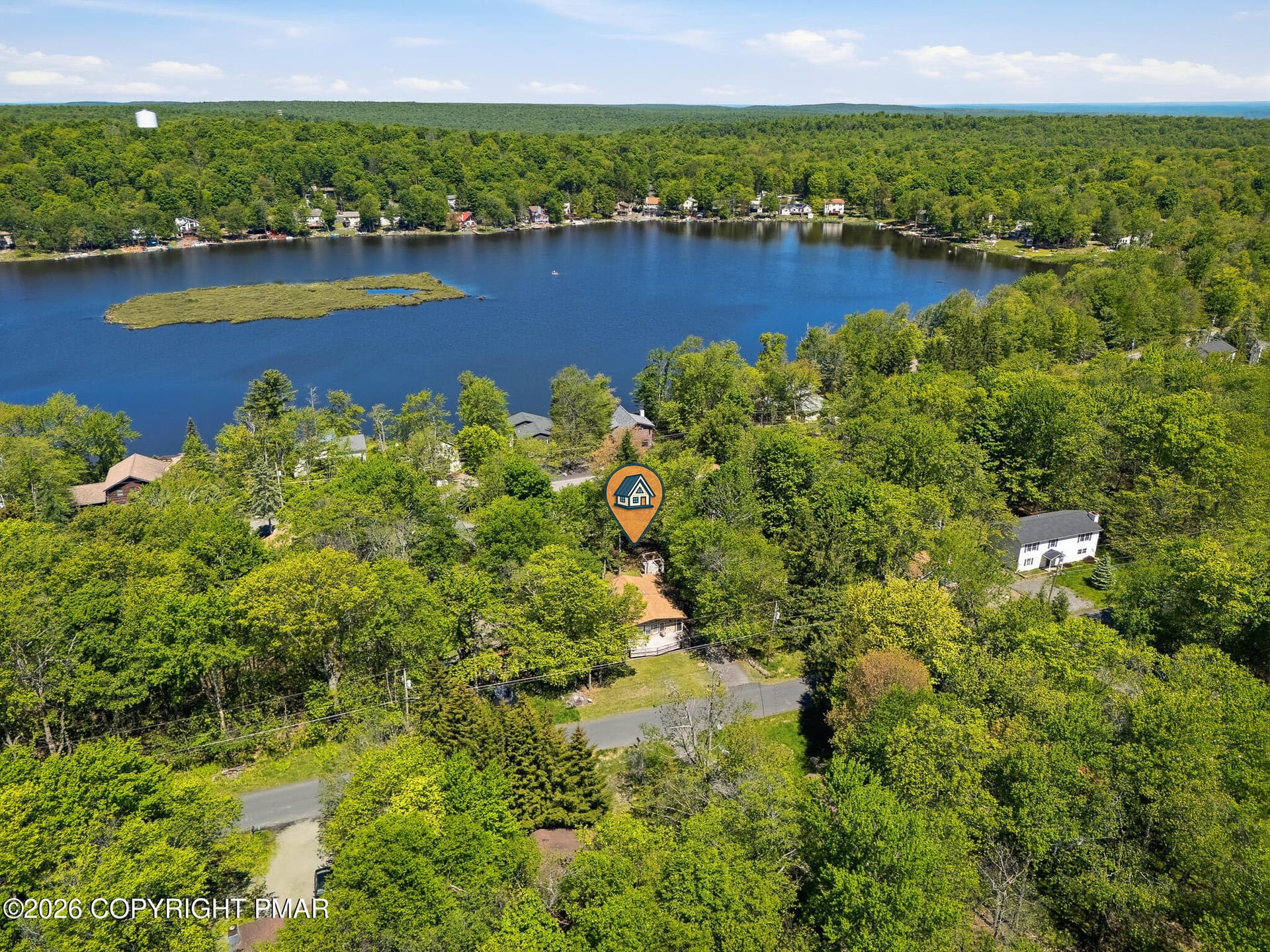 Aerial Neighborhood/ Lake View - 1739 Rolling Hills Drive, Tobyhanna, PA 18466