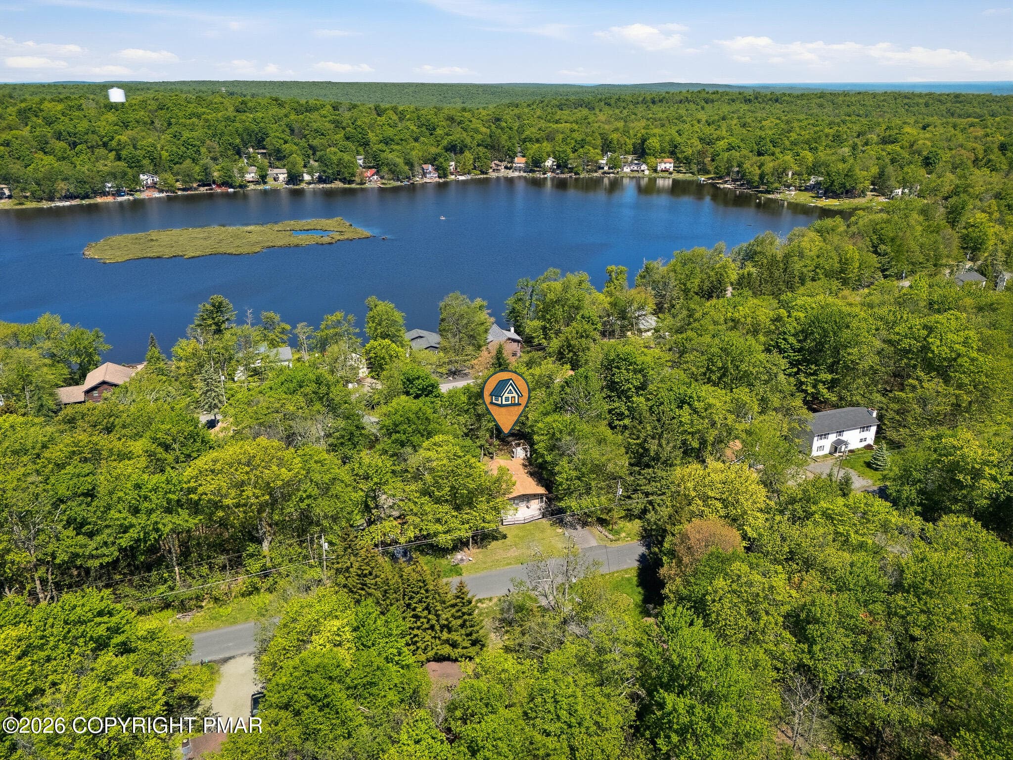 Aerial Neighborhood/ Lake View - 1739 Rolling Hills Drive, Tobyhanna, PA 18466, Tobyhanna