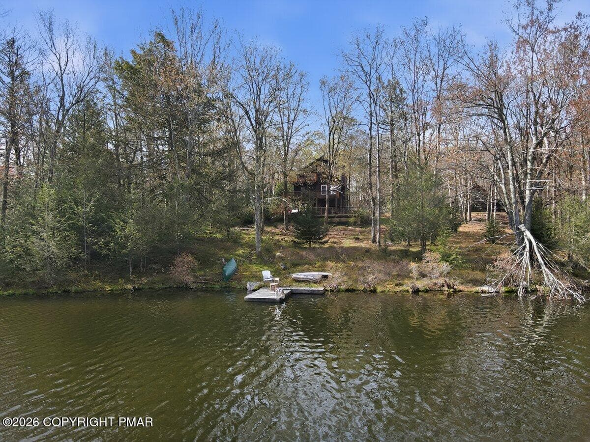 back view from lake - 106 Butternut Lane, Canadensis, PA 18325, Canadensis