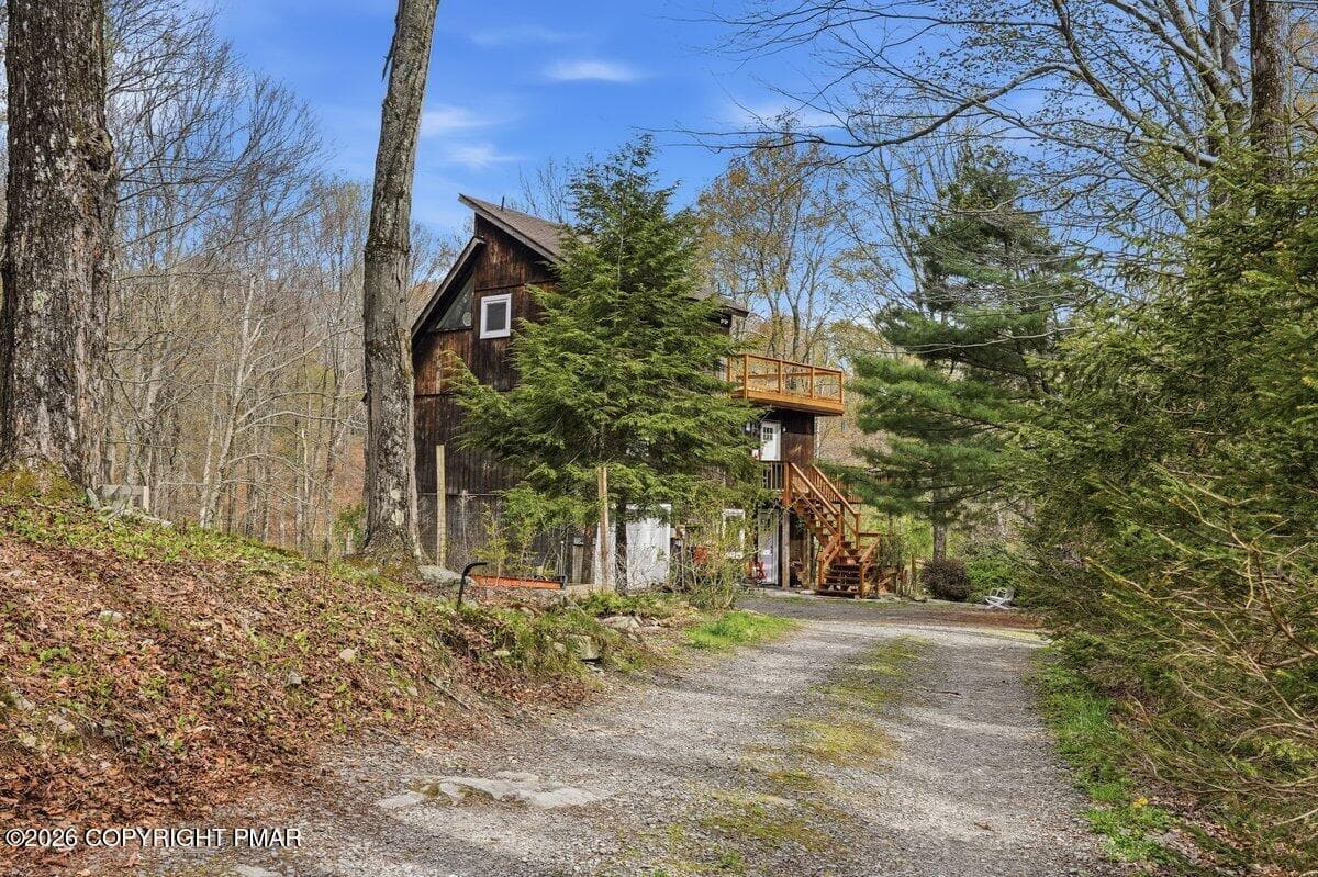 Front of the home from driveway - 106 Butternut Lane, Canadensis, PA 18325, Canadensis