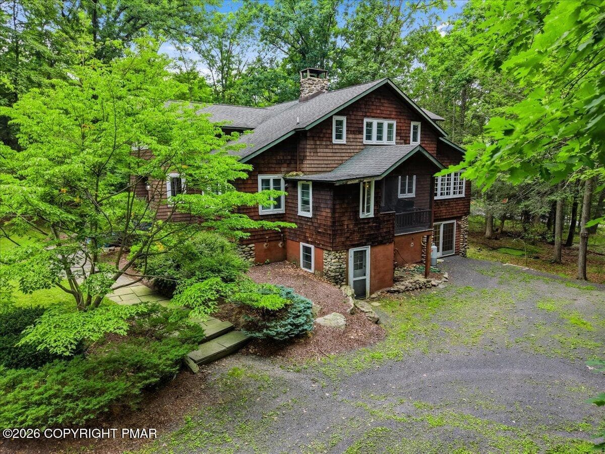Driveway view - 214 Goldenrod Lane, Buck Hill Falls, PA 18323, Buck Hill Falls