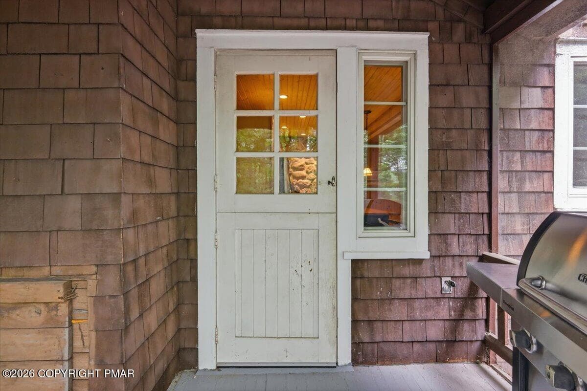 Covered porch off kitchen - 214 Goldenrod Lane, Buck Hill Falls, PA 18323, Buck Hill Falls