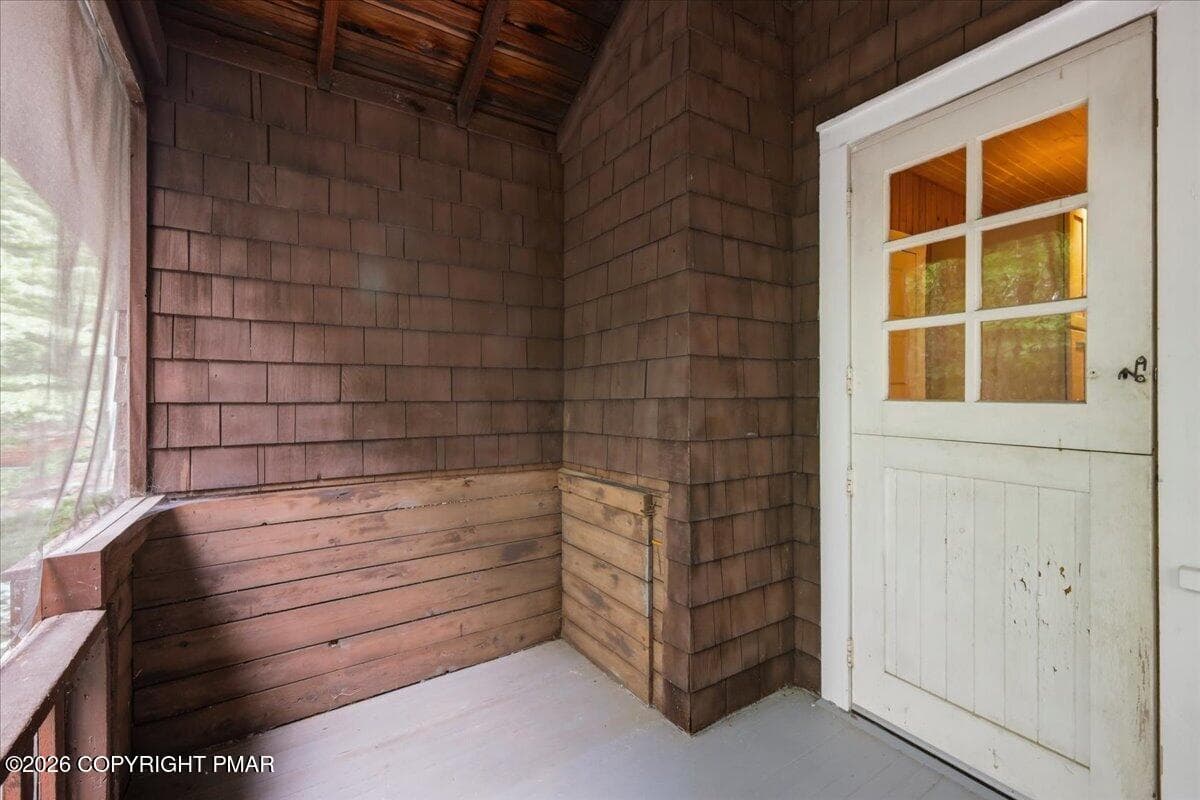 Covered porch off kitchen - 214 Goldenrod Lane, Buck Hill Falls, PA 18323, Buck Hill Falls
