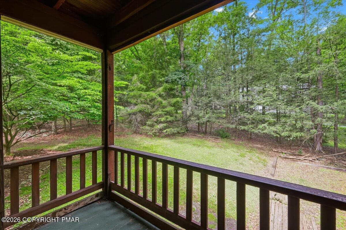 Porch off primary bedroom - 214 Goldenrod Lane, Buck Hill Falls, PA 18323, Buck Hill Falls