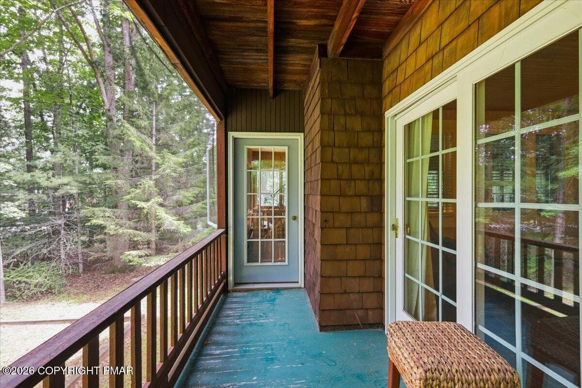 Porch off primary bedroom - 214 Goldenrod Lane, Buck Hill Falls, PA 18323, Buck Hill Falls