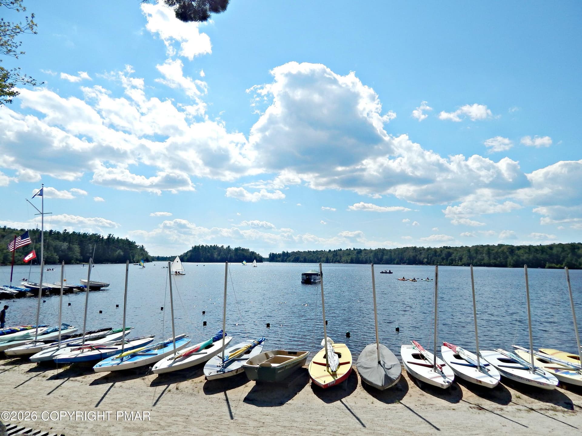 Club Beach with sailboats - 1177 Deer Trail Road, Pocono Pines, PA 18350