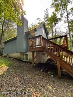side of house with deck - 1030 Harmony Drive, Lake Ariel, PA 18436, Lake Ariel