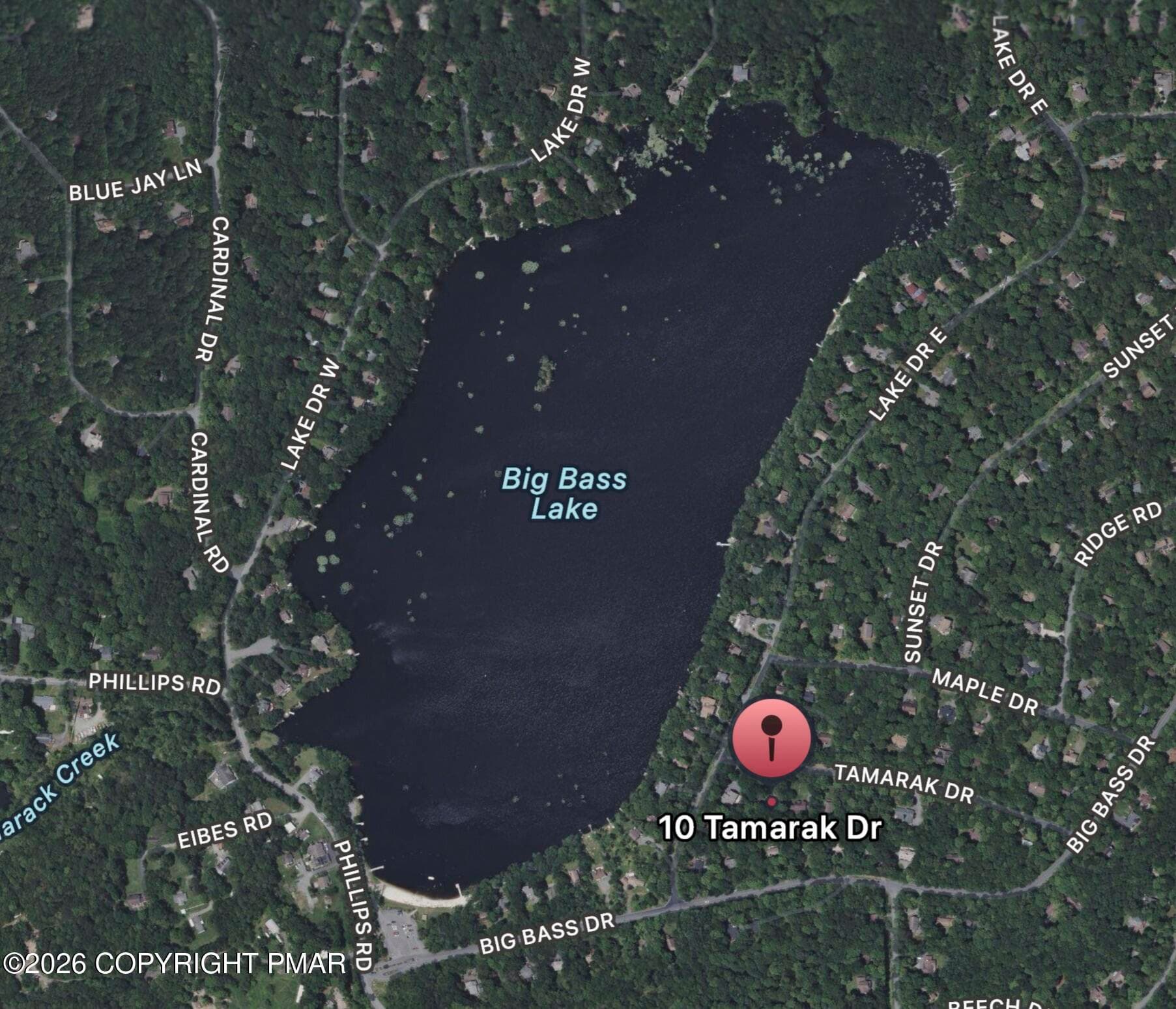 Property location to Lake and Beach - 10 Tamarack Drive, Gouldsboro, PA 18424, Gouldsboro