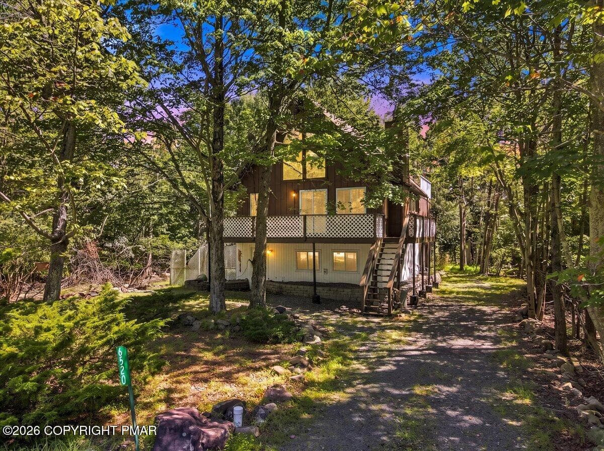 Enhanced Front Exterior View - 6520 Runnymeade Lane, Tobyhanna, PA 18466
