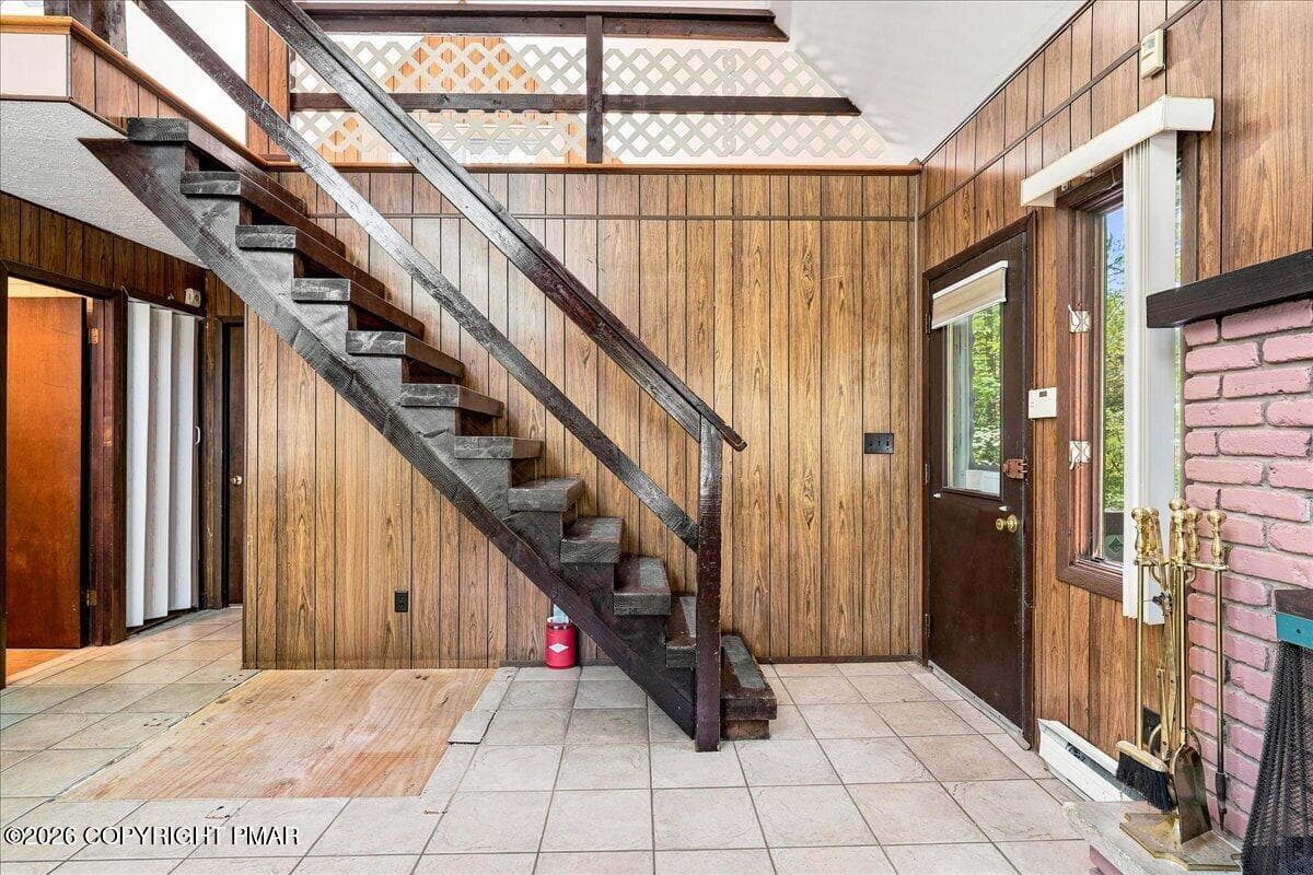 Living Room Stairs - 6520 Runnymeade Lane, Tobyhanna, PA 18466