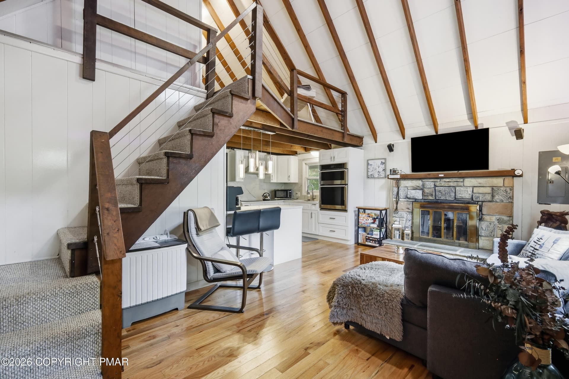 stairs to second floor - 218 Onawa Trail, Pocono Lake, PA 18347