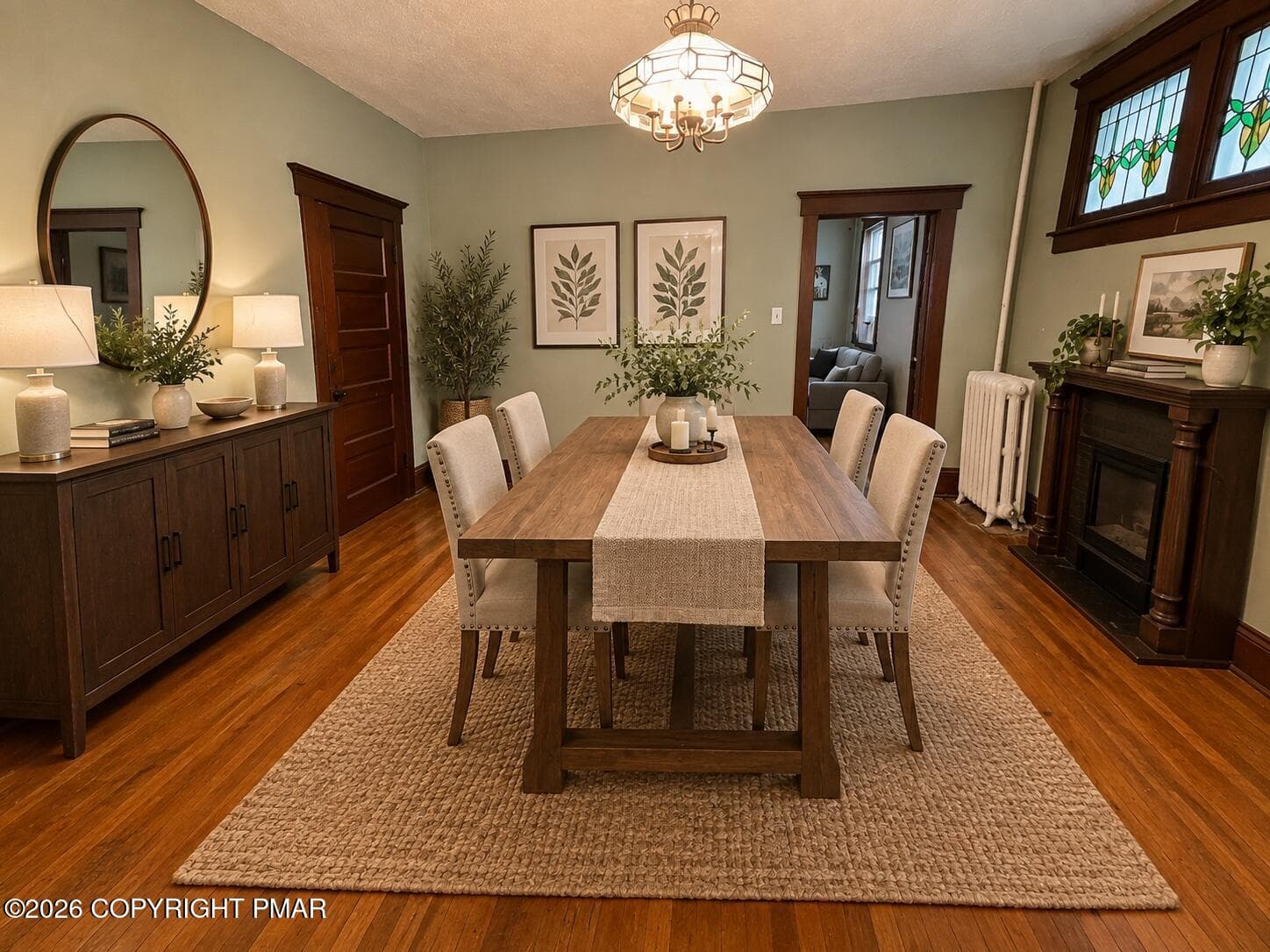 dining room virtually staged - 320 W Ridge Street, Lansford, PA 18232, Lansford