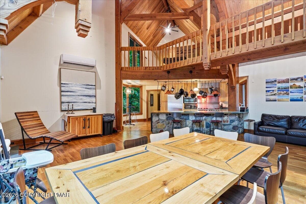 Dining Area View to Loft - 131 Ski Haven Drive, Cresco, PA 18326, Cresco