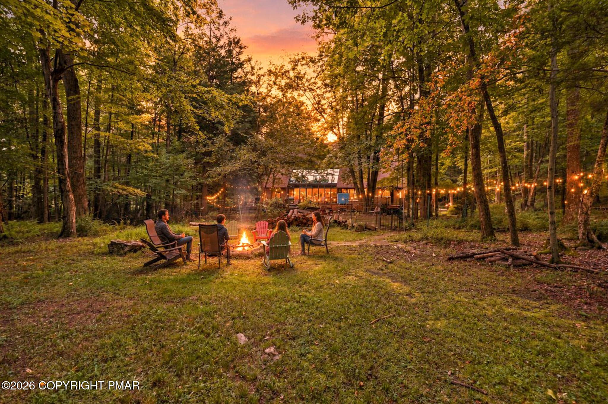 Backyard Firepit Lifestyle - 131 Ski Haven Drive, Cresco, PA 18326, Cresco