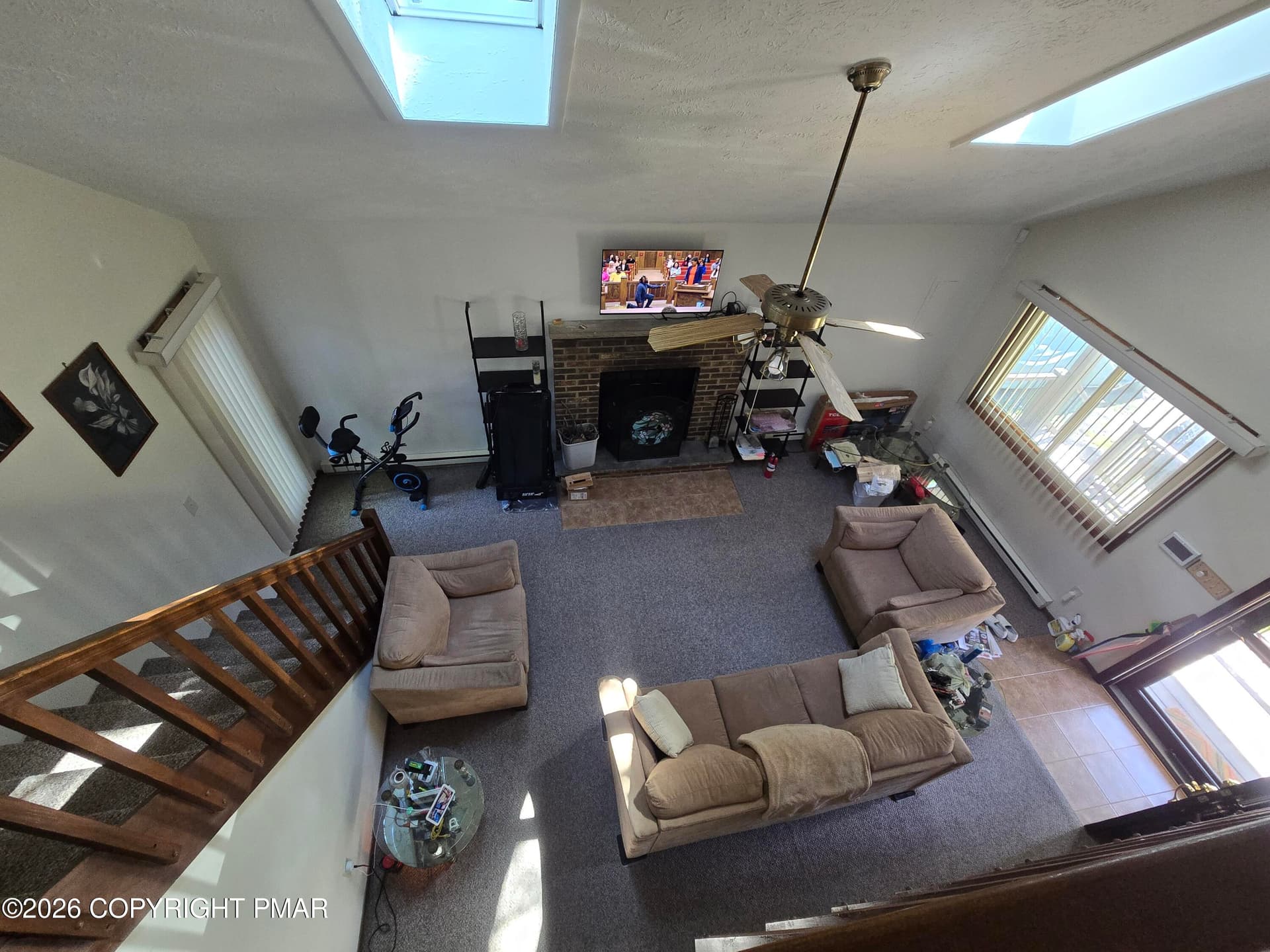 view of living rm from above - 7151 Robinwood Drive, Tobyhanna, PA 18466