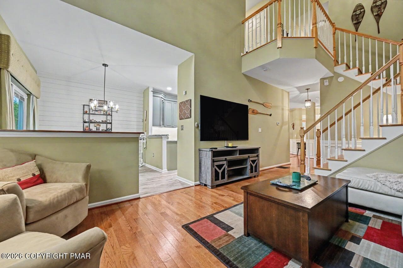 Stairs to landing - 1214 Clymer Lane, Pocono Pines, PA 18350