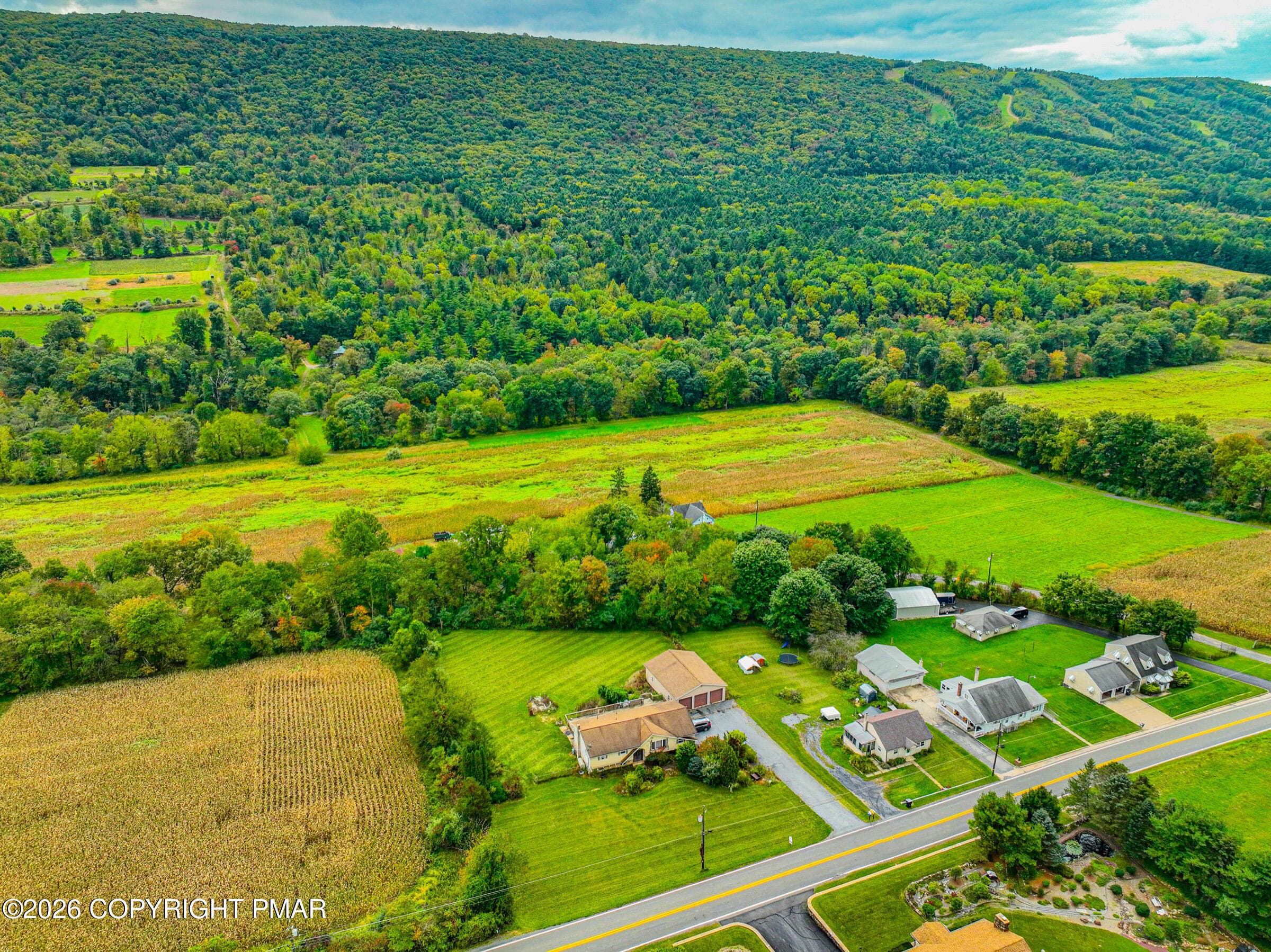 Aerial View of Property & Blue Mountain - 1965 Lower Smith Gap Road, Kunkletown, PA 18058, Kunkletown