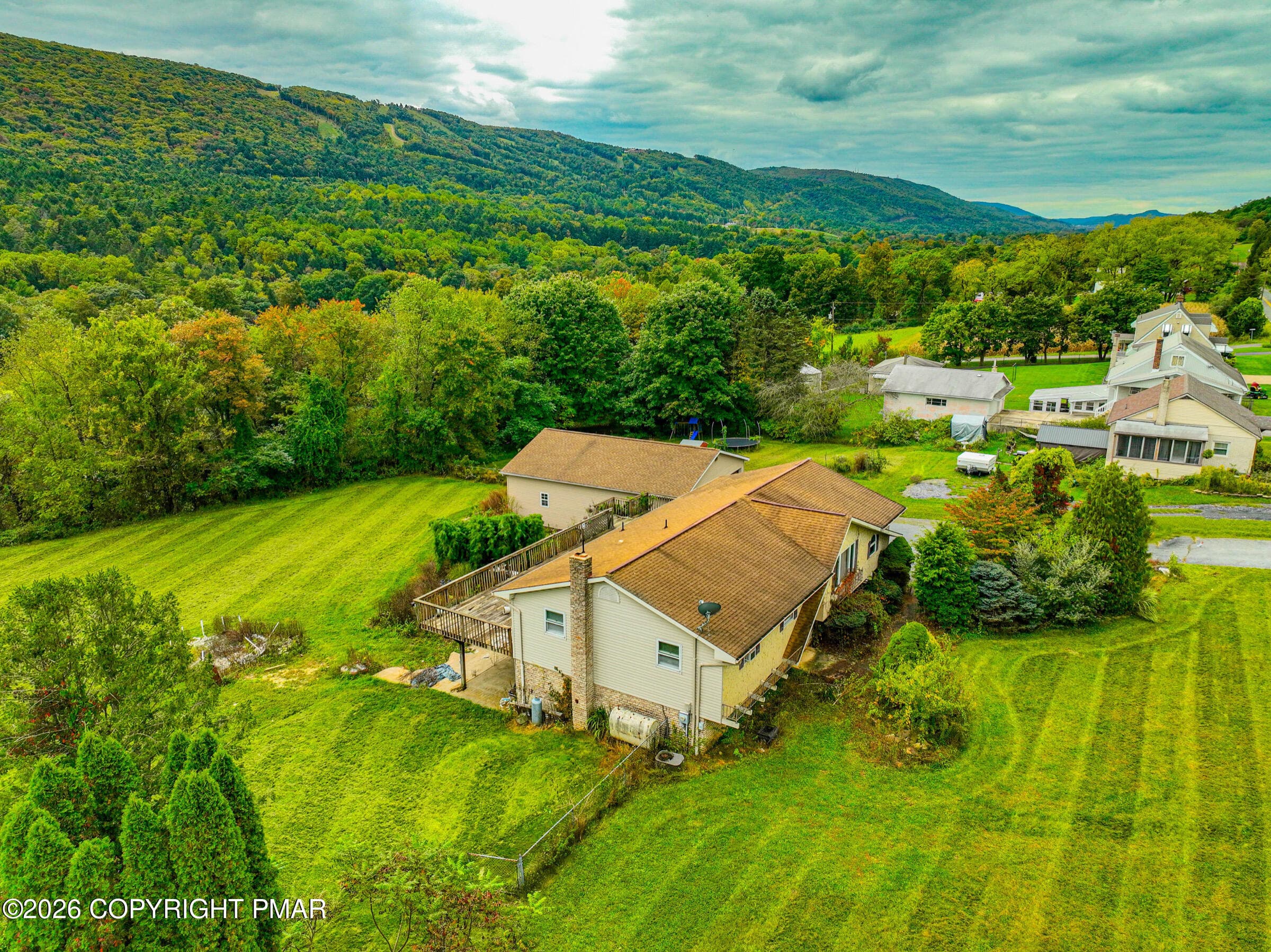 Aerial view of side of home - 1965 Lower Smith Gap Road, Kunkletown, PA 18058, Kunkletown