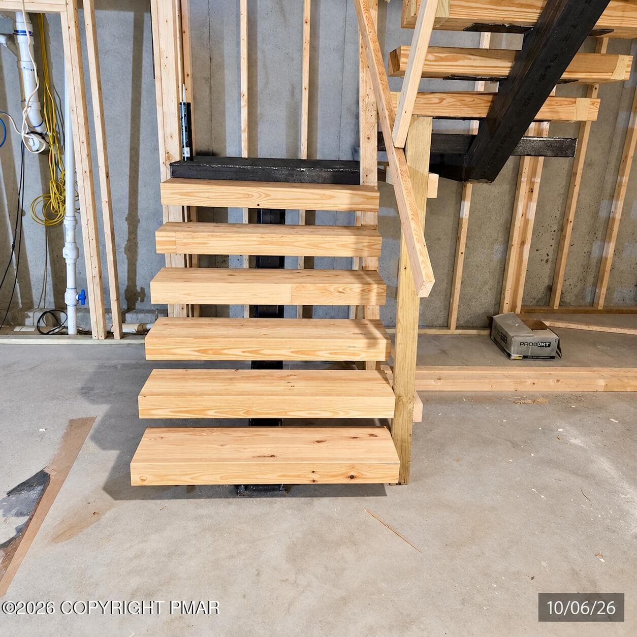 Staircase construction progress, 10_06_2 - 232 HTY Road, Kunkletown, PA 18058