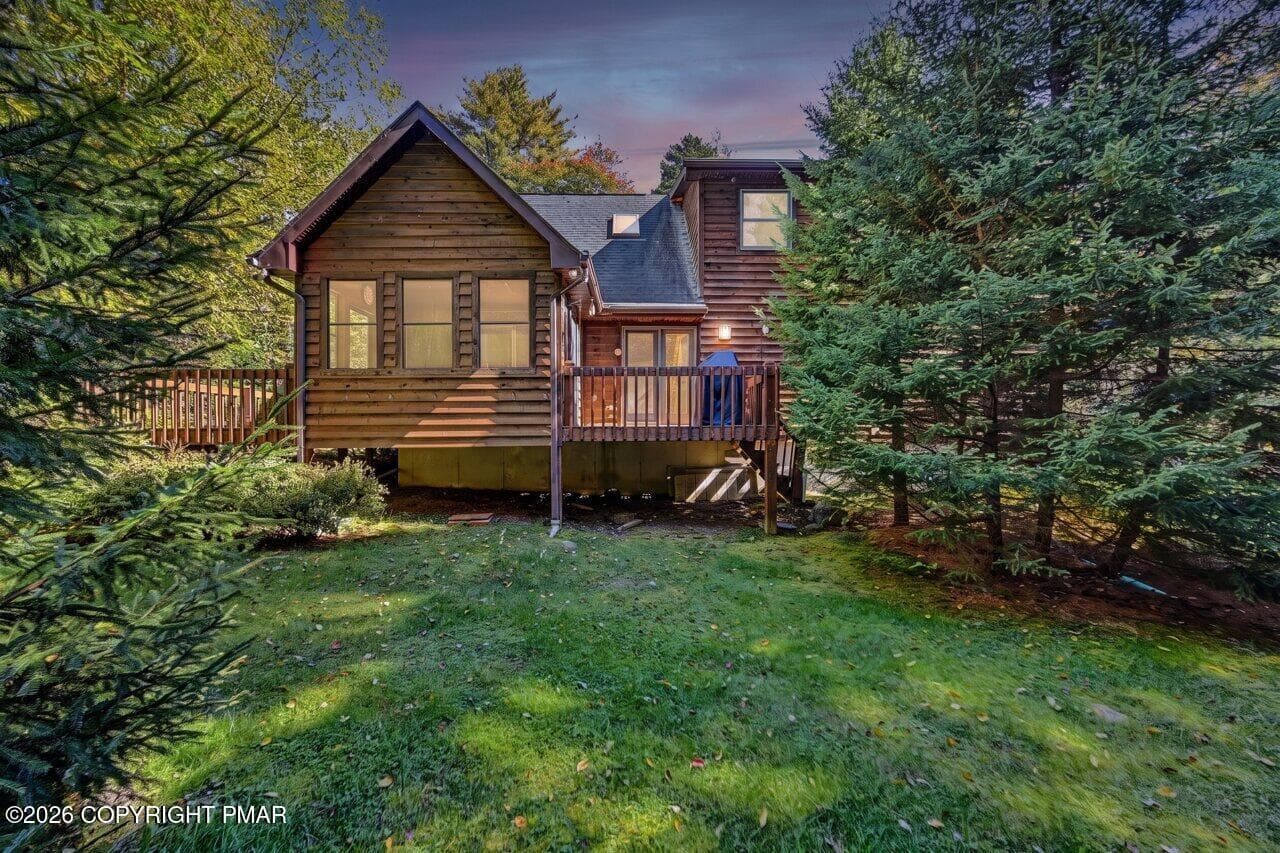 Twilight Rear View - 2354 Forest Drive W, Pocono Lake, PA 18347