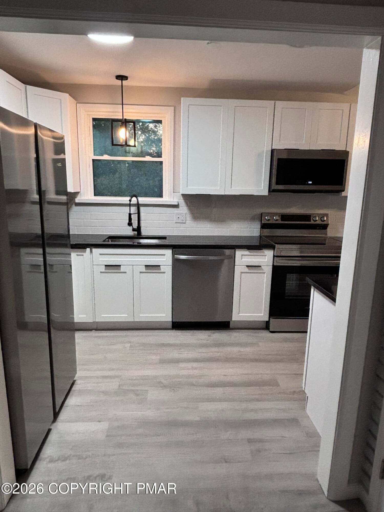 Kitchen view from hallway - 3097 Pleasant View Drive, Kunkletown, PA 18058