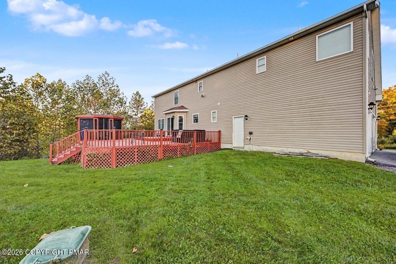 Rear with Oversize Deck - 205 Courtney Drive, East Stroudsburg, PA 18302, East Stroudsburg