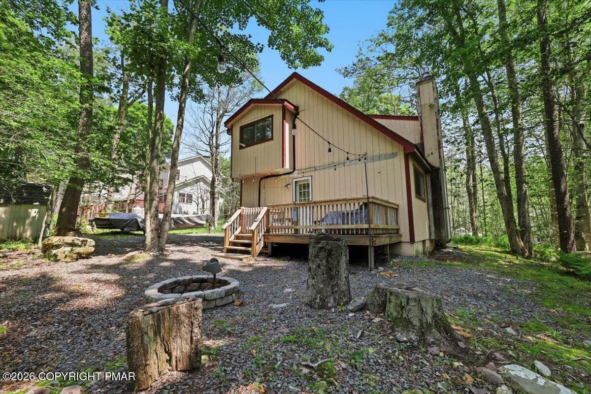 Back of Home - 456 Maxatawny Drive, Pocono Lake, PA 18347, Pocono Lake