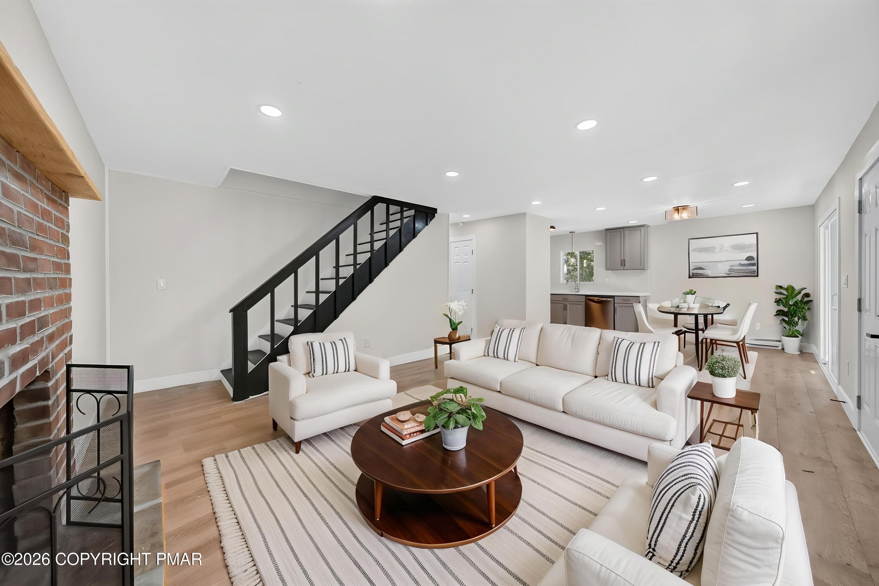 Living Room Virtually Staged - 148 Inverhouse Road, Henryville, PA 18332, Henryville