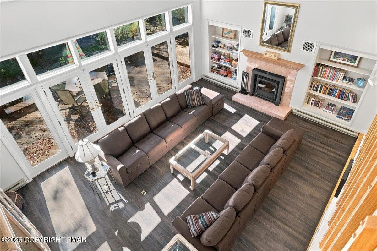 View of living room from 2nd floor - 181 Golfers Way, Pocono Pines, PA 18350, Pocono Pines