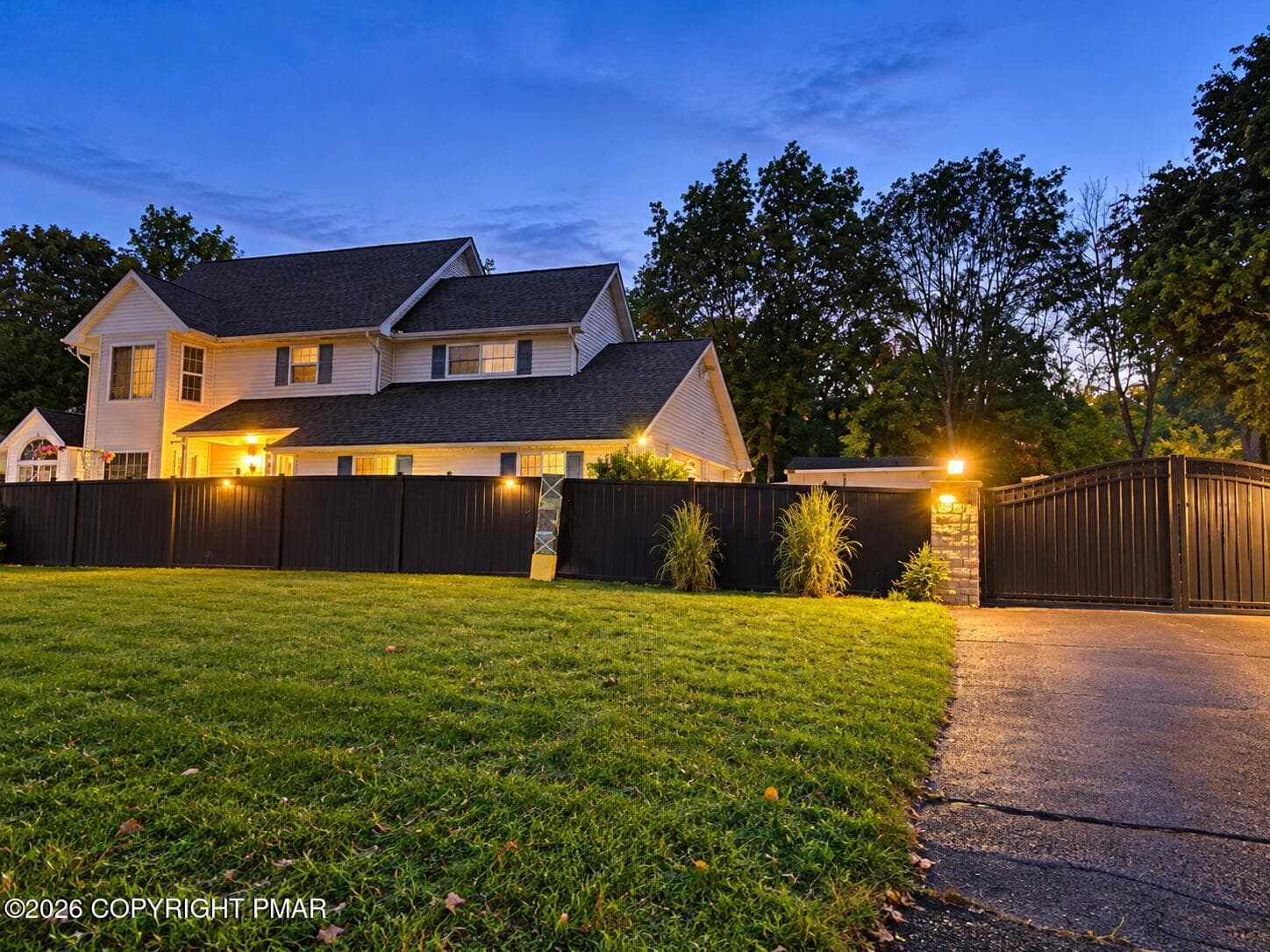 Twilight Glow Over Suburban Home - 222 Martha Lane, Blakeslee, PA 18610, Blakeslee