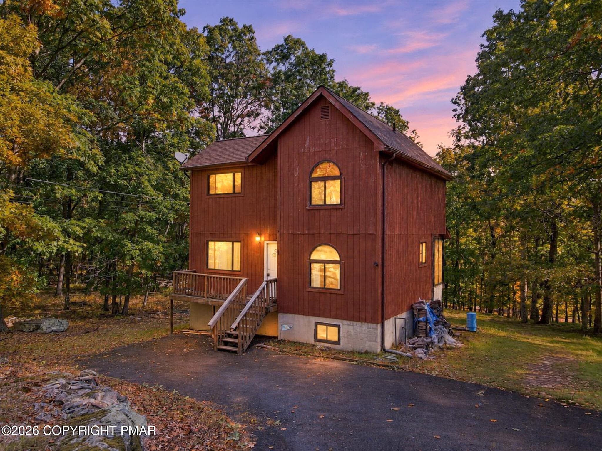 Front Exterior Twilight - 195 Mallard Lane, Bushkill, PA 18324, Bushkill
