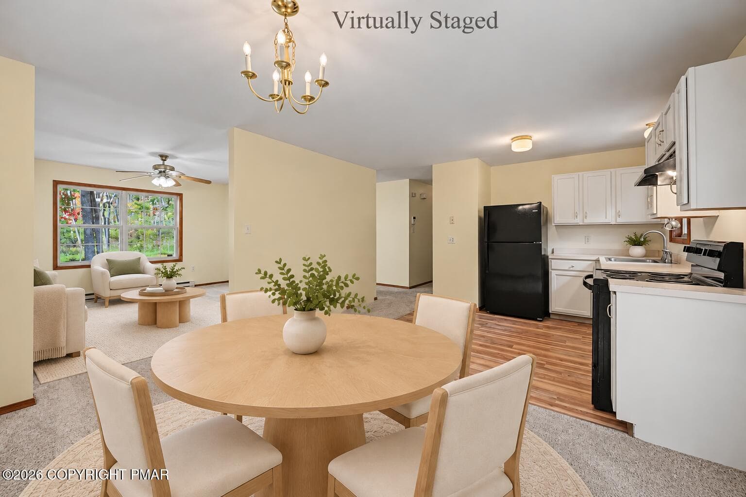 Dining Area - Virtually Staged - 7193 Falstaff Drive, Tobyhanna, PA 18466, Tobyhanna