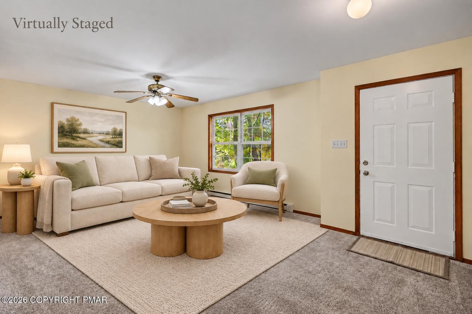 Living Room - Virtually Staged - 7193 Falstaff Drive, Tobyhanna, PA 18466, Tobyhanna