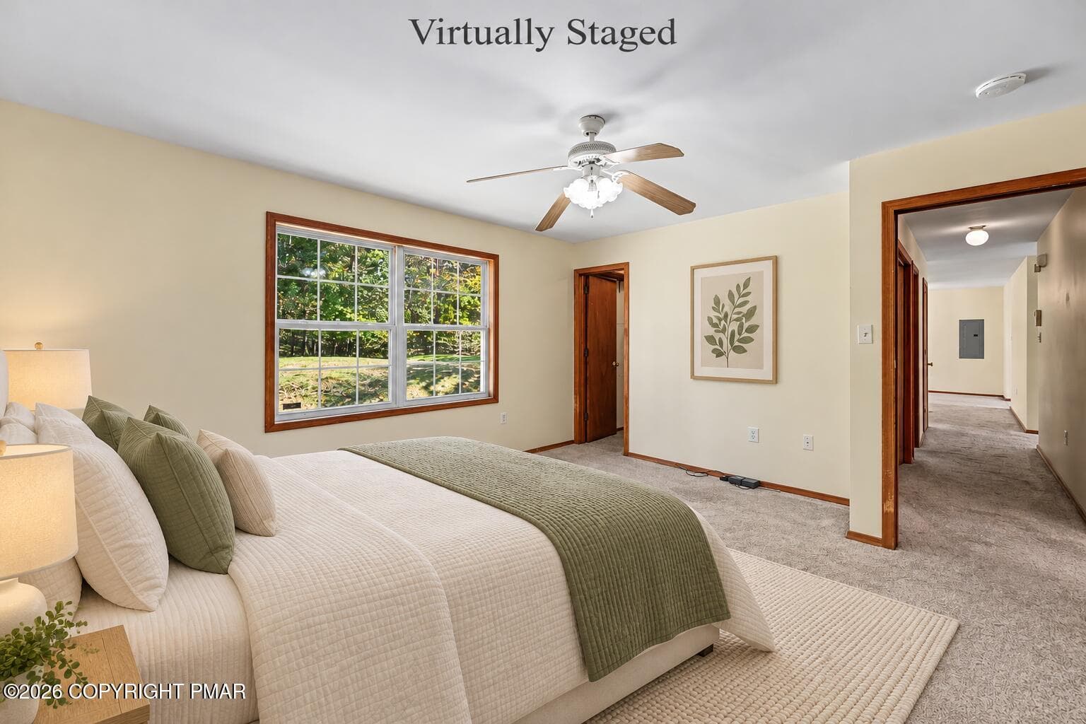 Bedroom 2 - Virtually Staged - 7193 Falstaff Drive, Tobyhanna, PA 18466, Tobyhanna