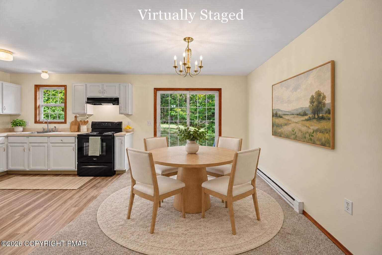 Dining Area - Virtually Staged - 7193 Falstaff Drive, Tobyhanna, PA 18466, Tobyhanna