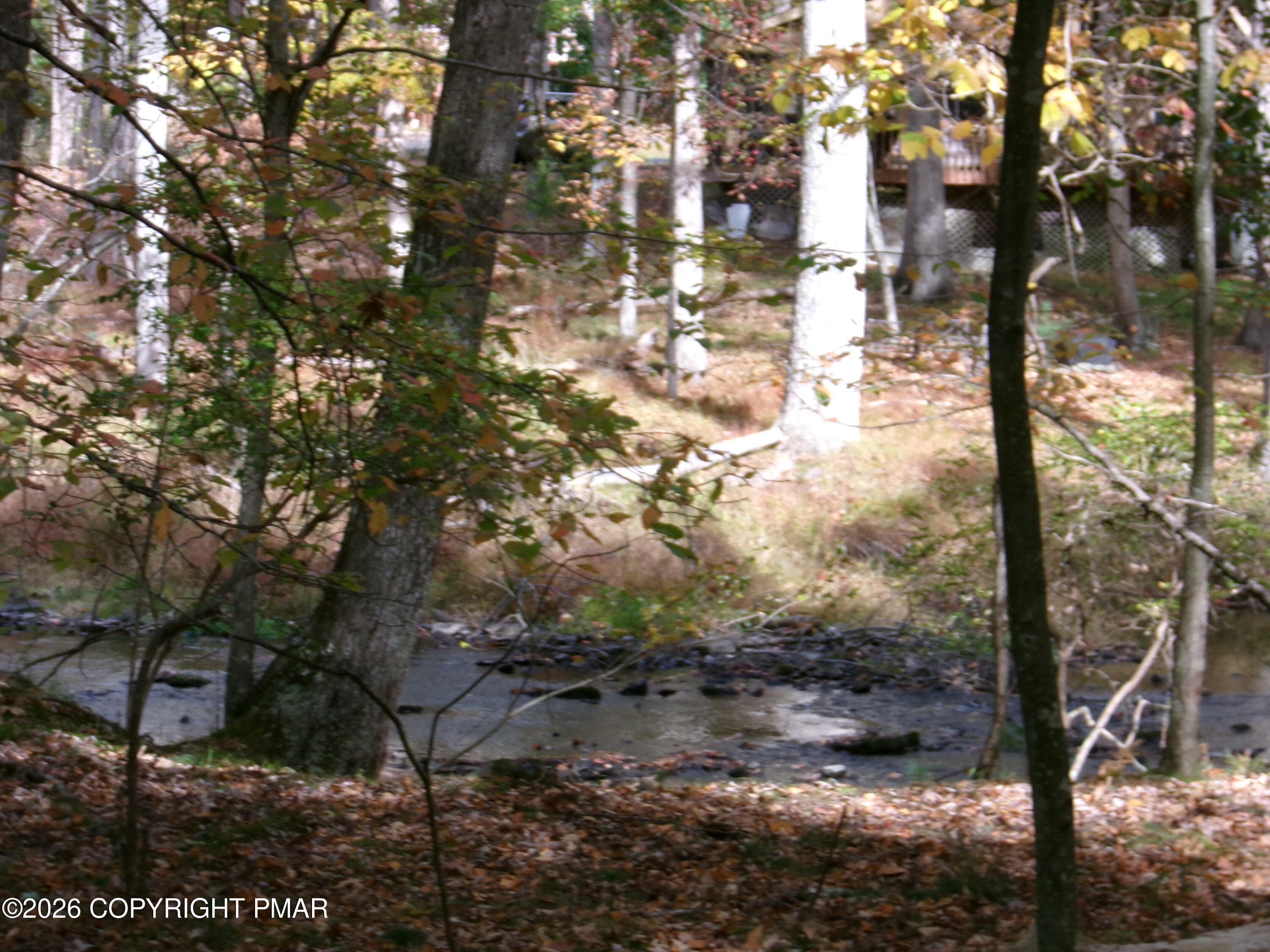 backyard creek view - 409 Tudor Court, Bushkill, PA 18324