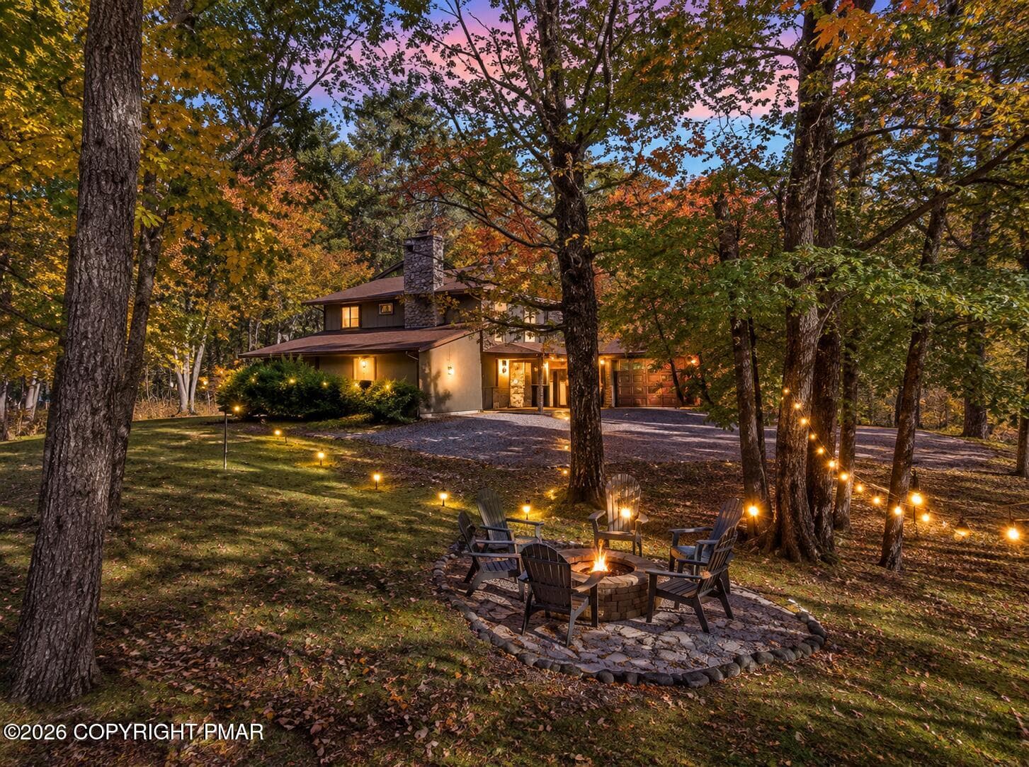 Twilight Woodland Home with Firepit - 111 Country Court, Long Pond, PA 18334, Long Pond