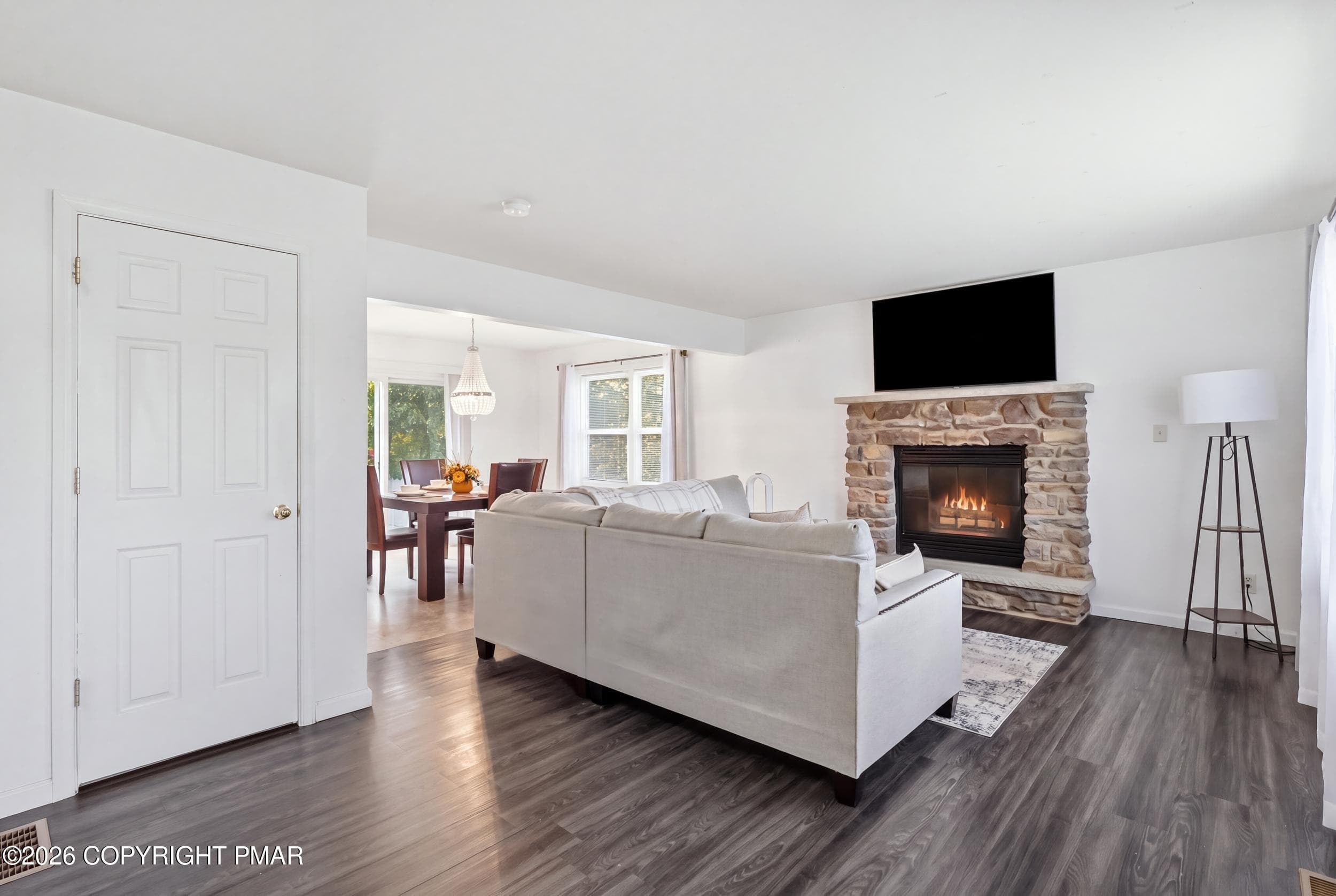 living room (virtual fire) - 135 American Way, East Stroudsburg, PA 18301, East Stroudsburg
