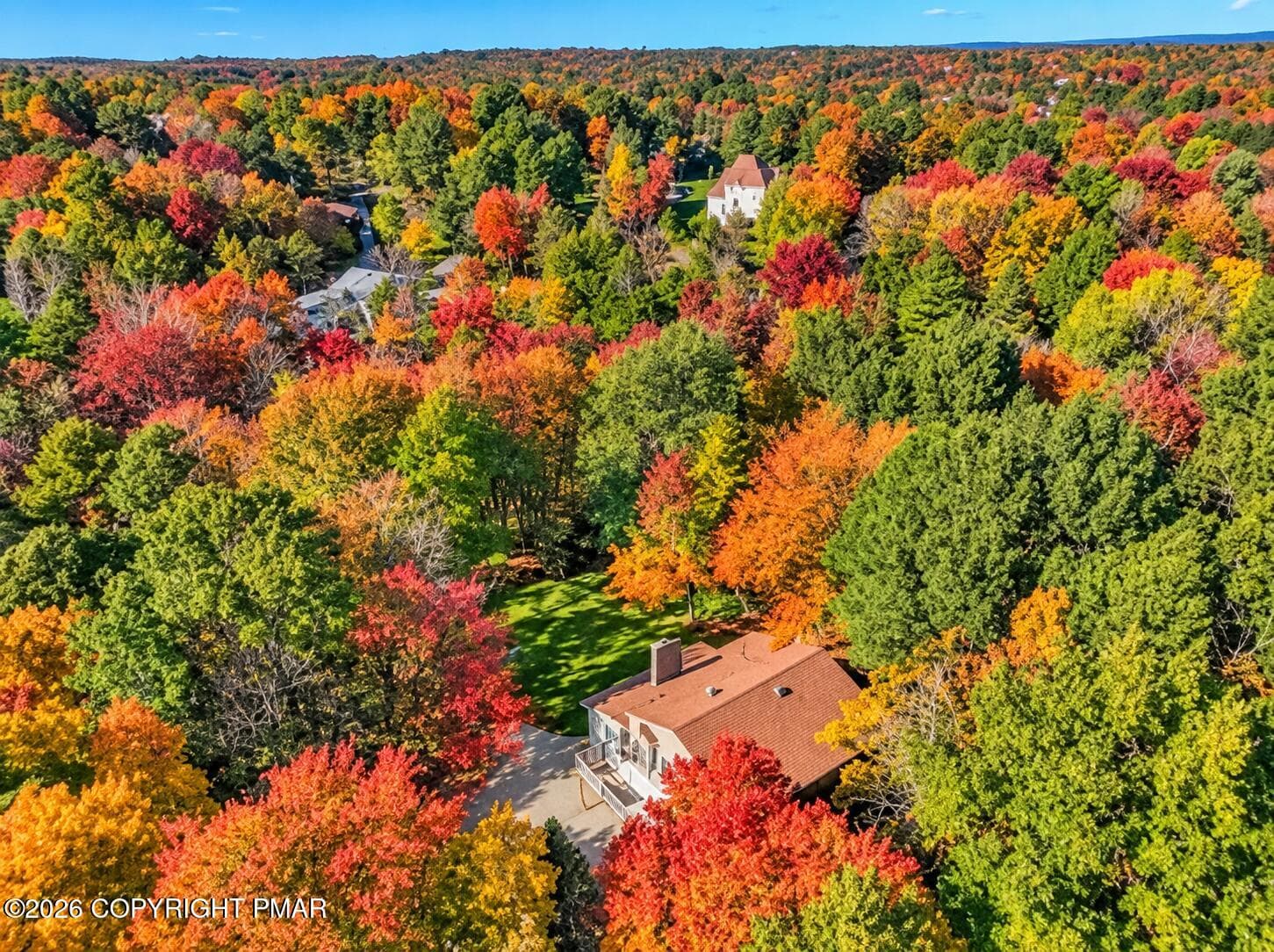 Autumn Canopy Over Woodland Homes - 111 Country Court, Long Pond, PA 18334, Long Pond