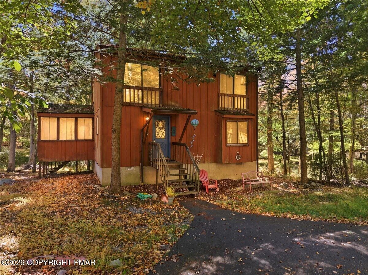 Front Exterior Twilight - 145 Canterbury Road, Bushkill, PA 18324, Bushkill