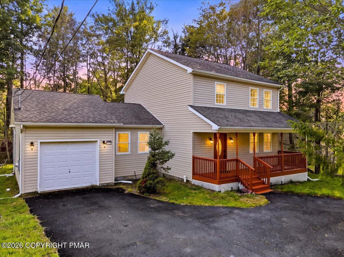 Front Exterior Twilight - 1070 Country Place Drive, Tobyhanna, PA 18466, Tobyhanna