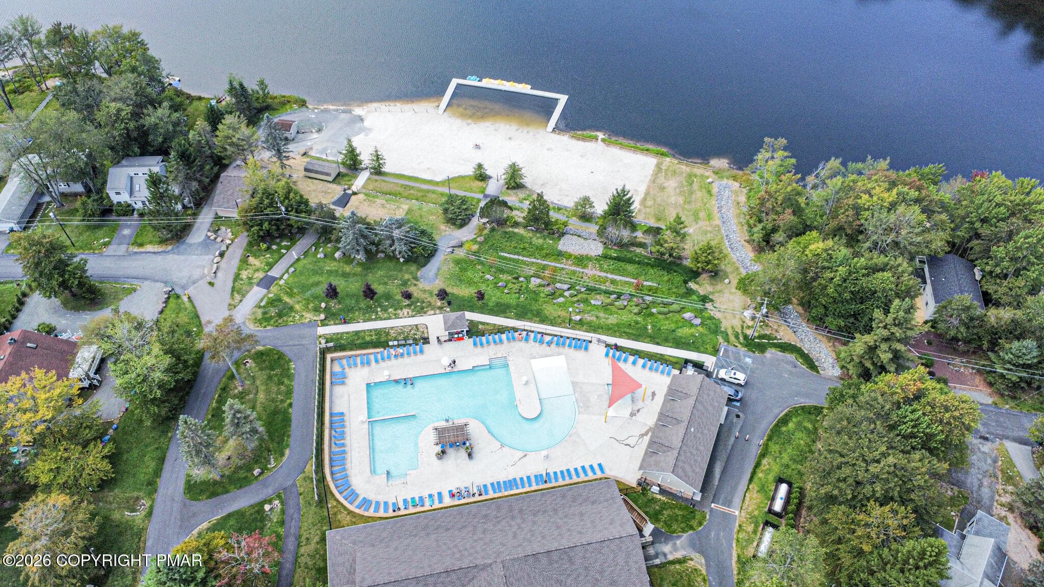 Outdoor Pool & Beach to Lake - 1070 Country Place Drive, Tobyhanna, PA 18466, Tobyhanna