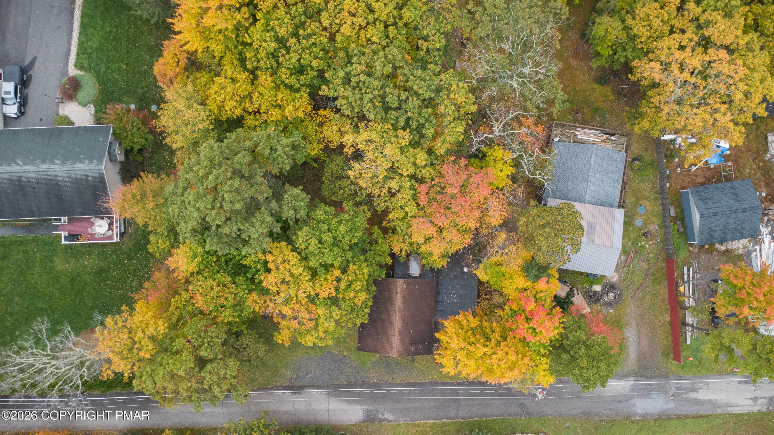 038-Overhead-Home-and-Lot-Aerial - 134 Buck Fever Trail, Scotrun, PA 18355, Scotrun
