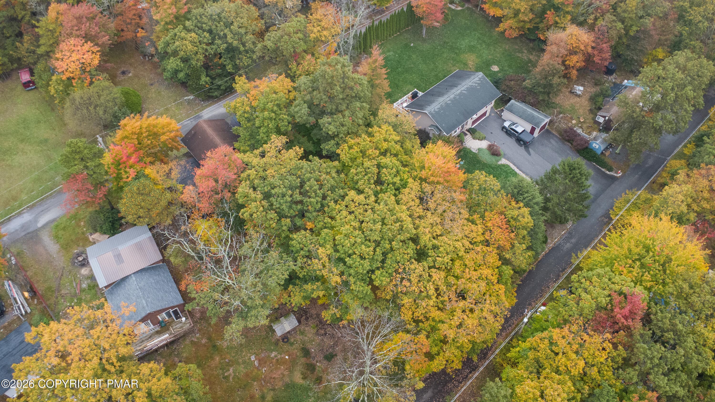 042-Rear-Lot-Aerial - 134 Buck Fever Trail, Scotrun, PA 18355, Scotrun