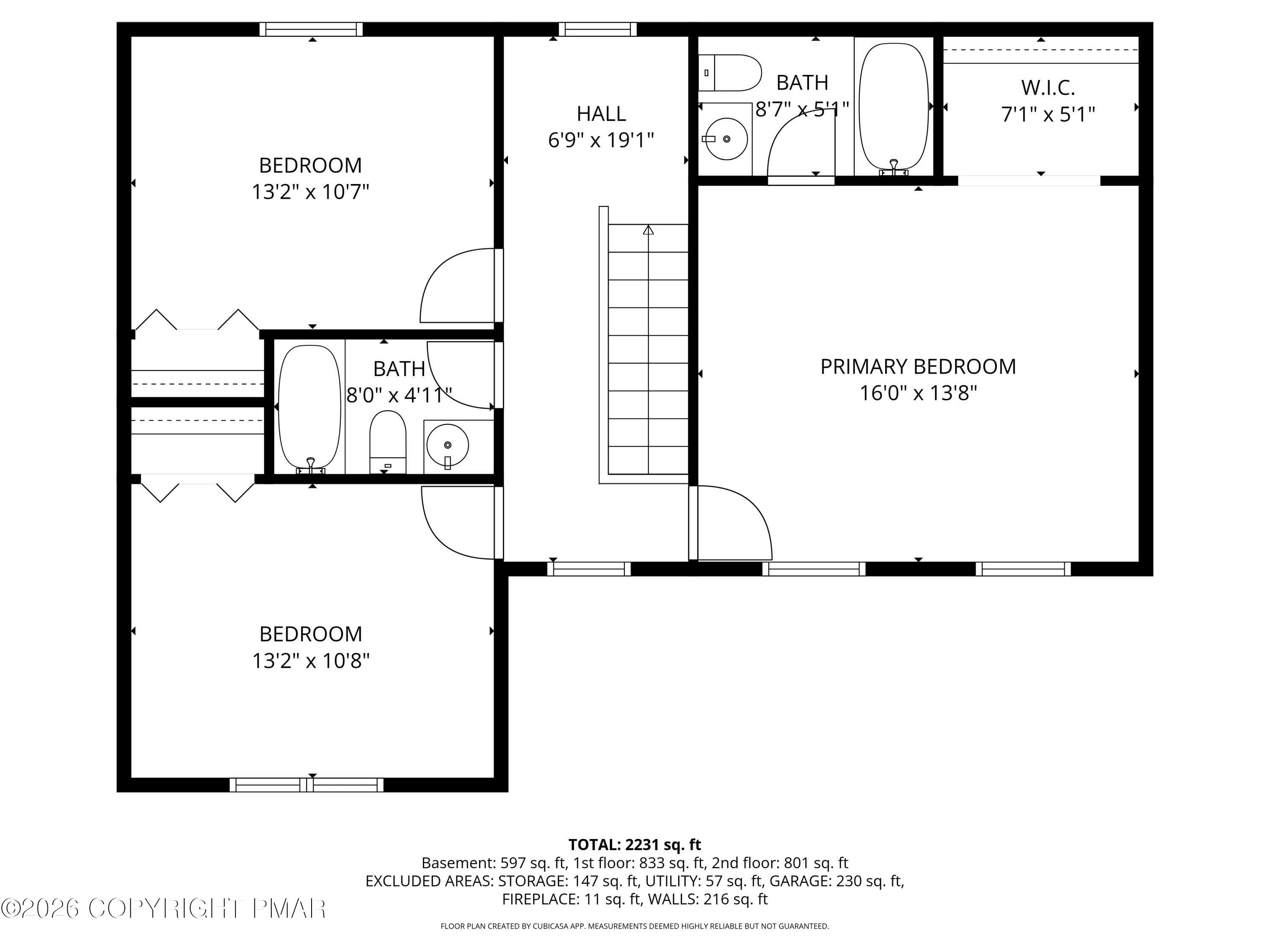 2nd floor Plan (upstairs) - 2327 Woodcrest Drive, East Stroudsburg, PA 18302, East Stroudsburg
